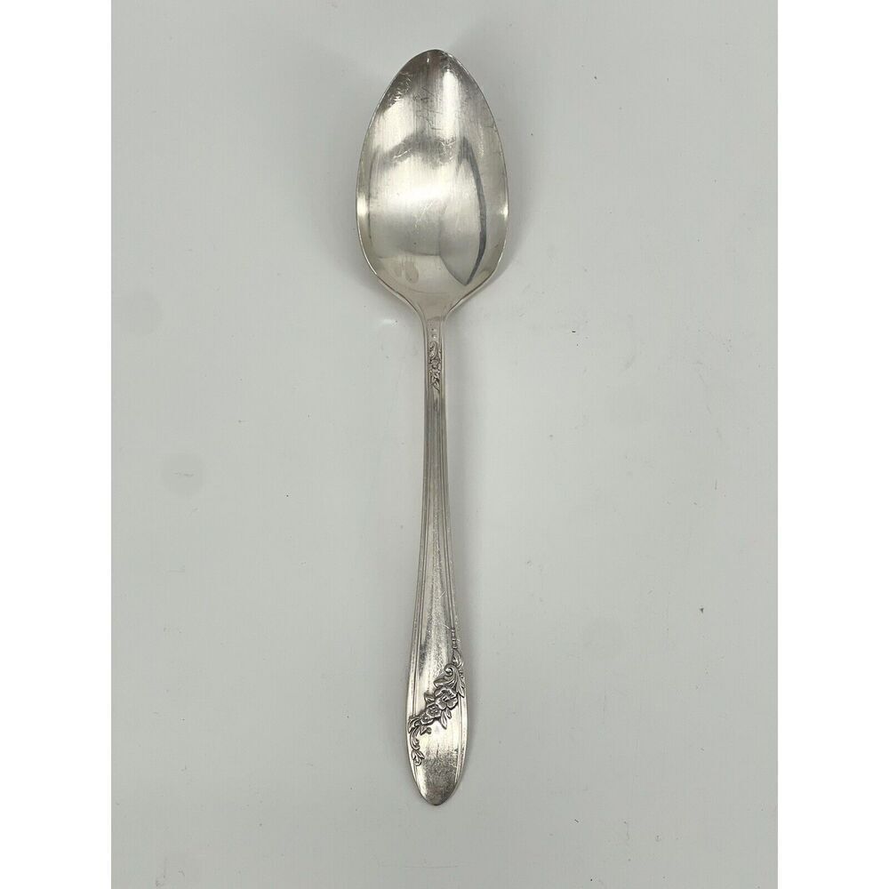 Oneida Tudor Plate Community Queen Bess Table Serving Spoon Silver Plate
